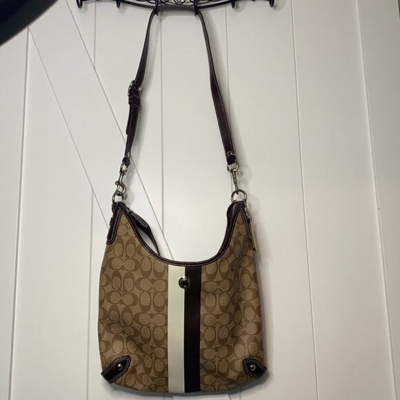 Coach bag heritage stripe crossbody shoulder bag classic luxury  NWOT - Picture 3 of 10